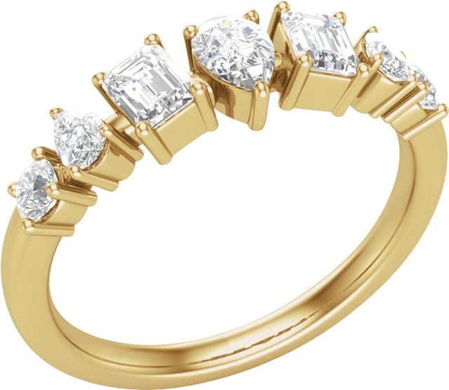 14K Yellow 9/10 CTW Lab-Grown Diamond Anniversary Band