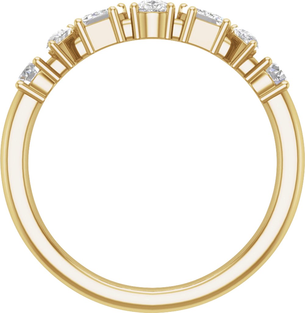 14K Yellow 9/10 CTW Lab-Grown Diamond Anniversary Band