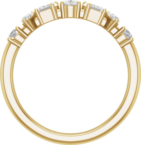14K Yellow 9/10 CTW Lab-Grown Diamond Anniversary Band
