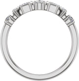 14K White Gold 9/10 CTW Lab-Grown Diamond Anniversary Band