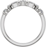 14K White 9/10 CTW Lab-Grown Diamond Anniversary Band