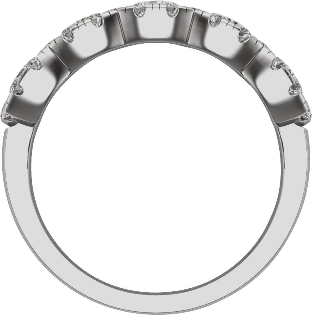 14K White 1 1/5 CTW Lab-Grown Diamond Anniversary Band