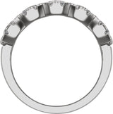 14K White 1 1/5 CTW Lab-Grown Diamond Anniversary Band