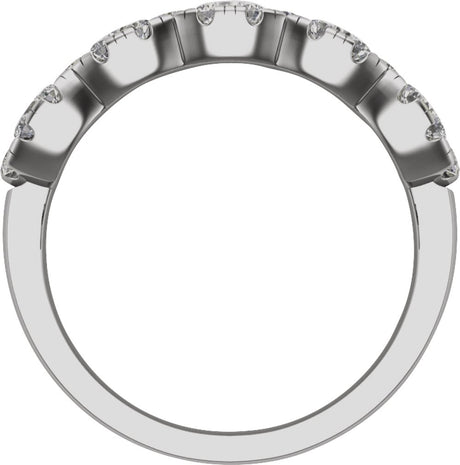 14K White 1 1/5 CTW Lab-Grown Diamond Anniversary Band