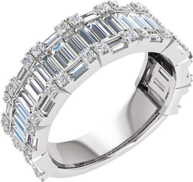 14K White 2 CTW Lab-Grown Diamond Anniversary Band