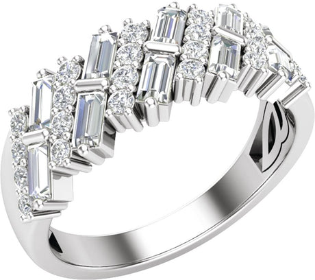 14K White 9/10 CTW Lab-Grown Diamond Anniversary Band