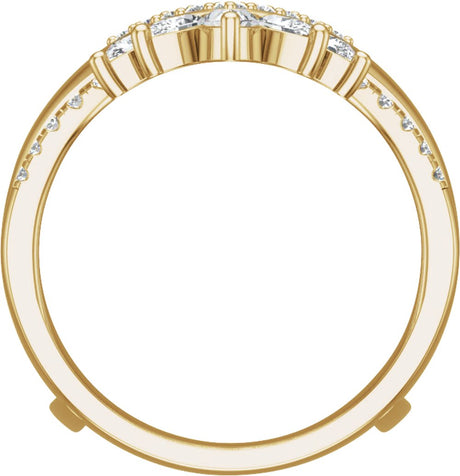 14K Yellow Gold 1 1/3 CTW Lab-Grown Diamond Ring Guard