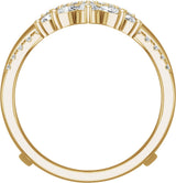 14K Yellow Gold 1 1/3 CTW Lab-Grown Diamond Ring Guard