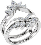 14K White Gold 1 1/3 CTW Lab-Grown Diamond Ring Guard