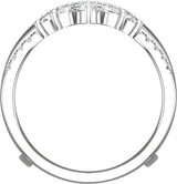 14K White 1 1/3 CTW Lab-Grown Diamond Ring Guard