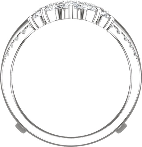 14K White 1 1/3 CTW Lab-Grown Diamond Ring Guard