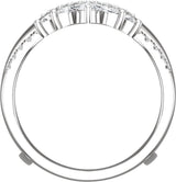 14K White Gold 1 1/3 CTW Lab-Grown Diamond Ring Guard