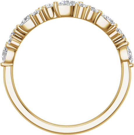 14K Yellow 1 CTW Lab-Grown Diamond Contour Band