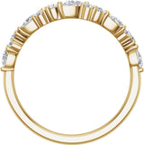 14K Yellow 1 CTW Lab-Grown Diamond Contour Band