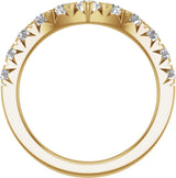 14K Yellow 1 CTW Lab-Grown Diamond Contour Band