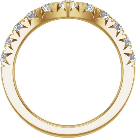 14K Yellow 1 CTW Lab-Grown Diamond Contour Band