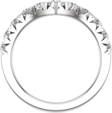 14K White 1 CTW Lab-Grown Diamond Contour Band