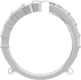 14K White Gold 1 1/4 Lab-Grown Diamond Ring Guard