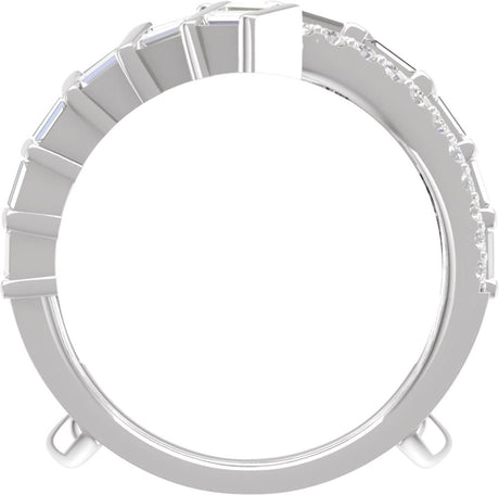 14K White Gold 1 1/4 Lab-Grown Diamond Ring Guard