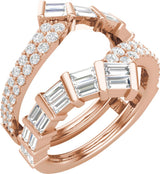 14K Rose Gold 1 1/4 Lab-Grown Diamond Ring Guard