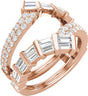 14K Rose Gold 1 1/4 Lab-Grown Diamond Ring Guard