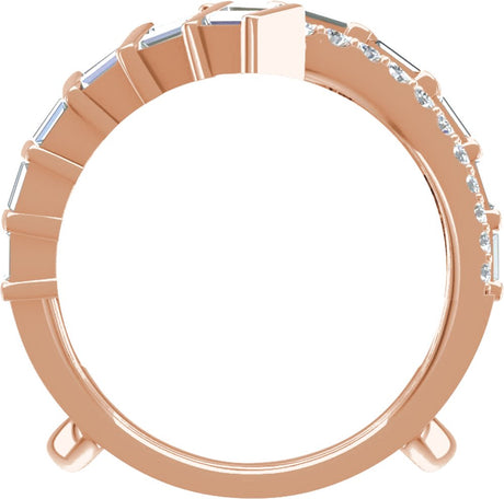 14K Rose Gold 1 1/4 Lab-Grown Diamond Ring Guard
