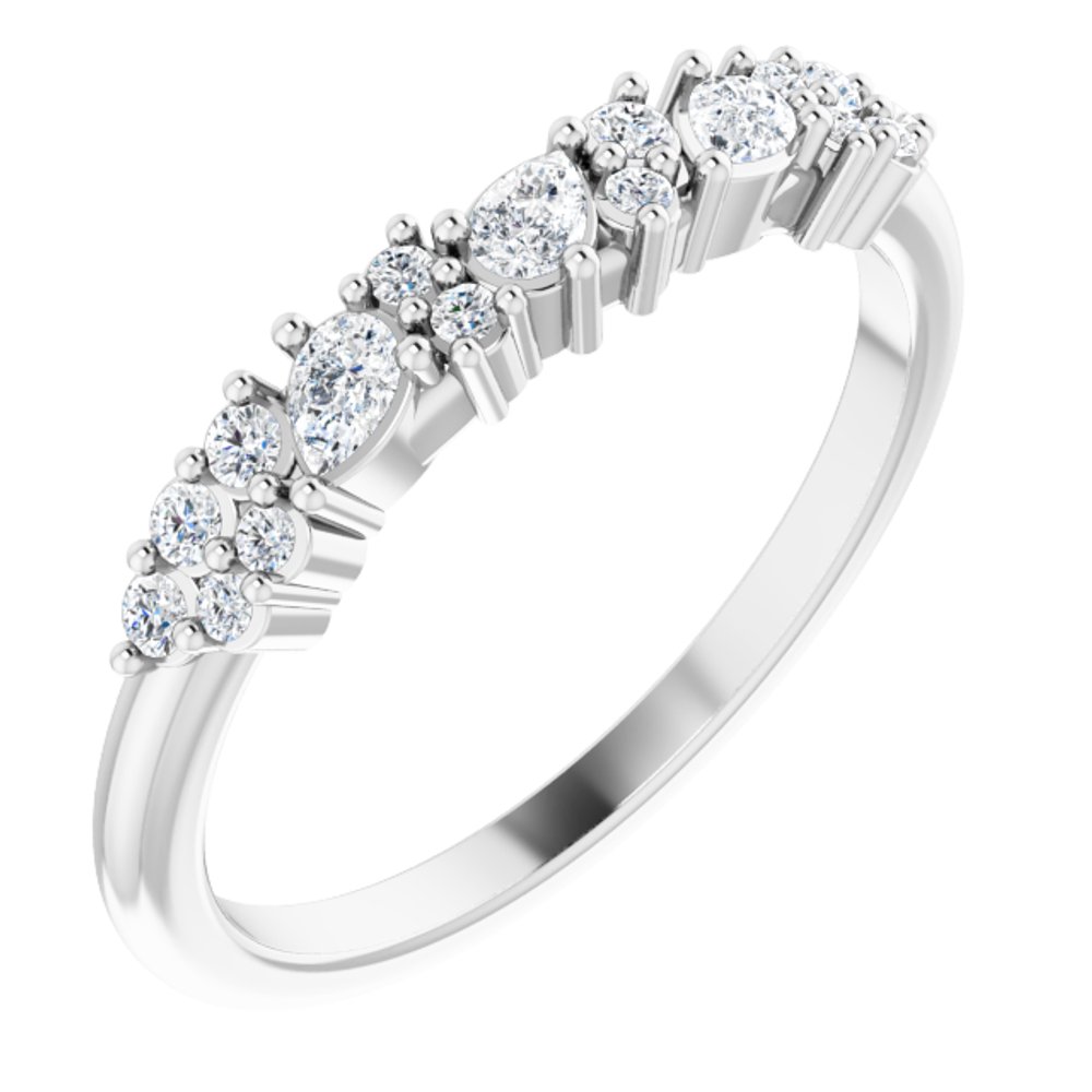 14K White 1/4 CTW Natural Diamond Anniversary Band