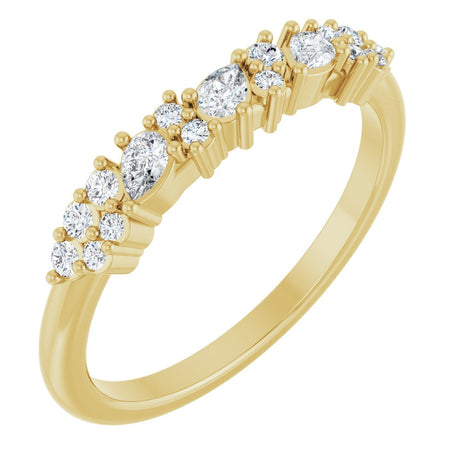 14K Yellow Gold 1/4 CTW Lab-Grown Diamond Anniversary Band