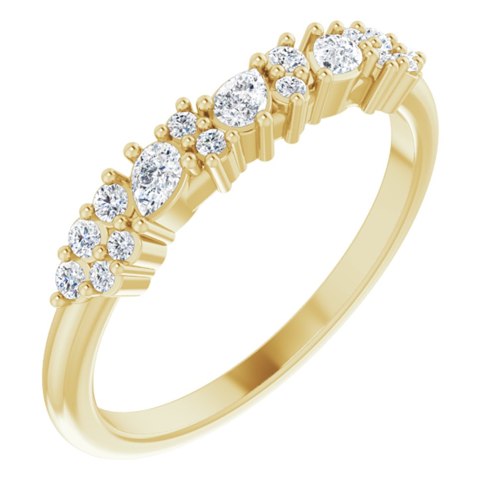 14K Yellow 1/4 CTW Lab-Grown Diamond Anniversary Band