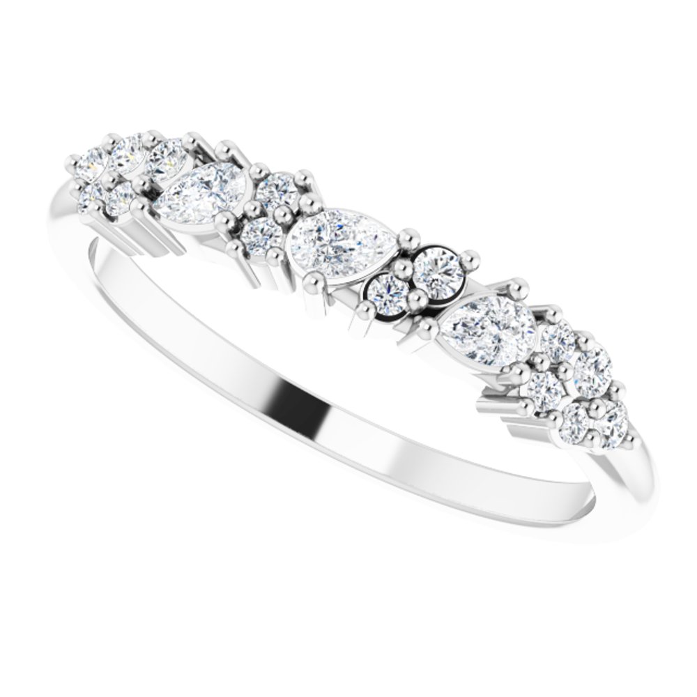 14K White 1/4 CTW Natural Diamond Anniversary Band