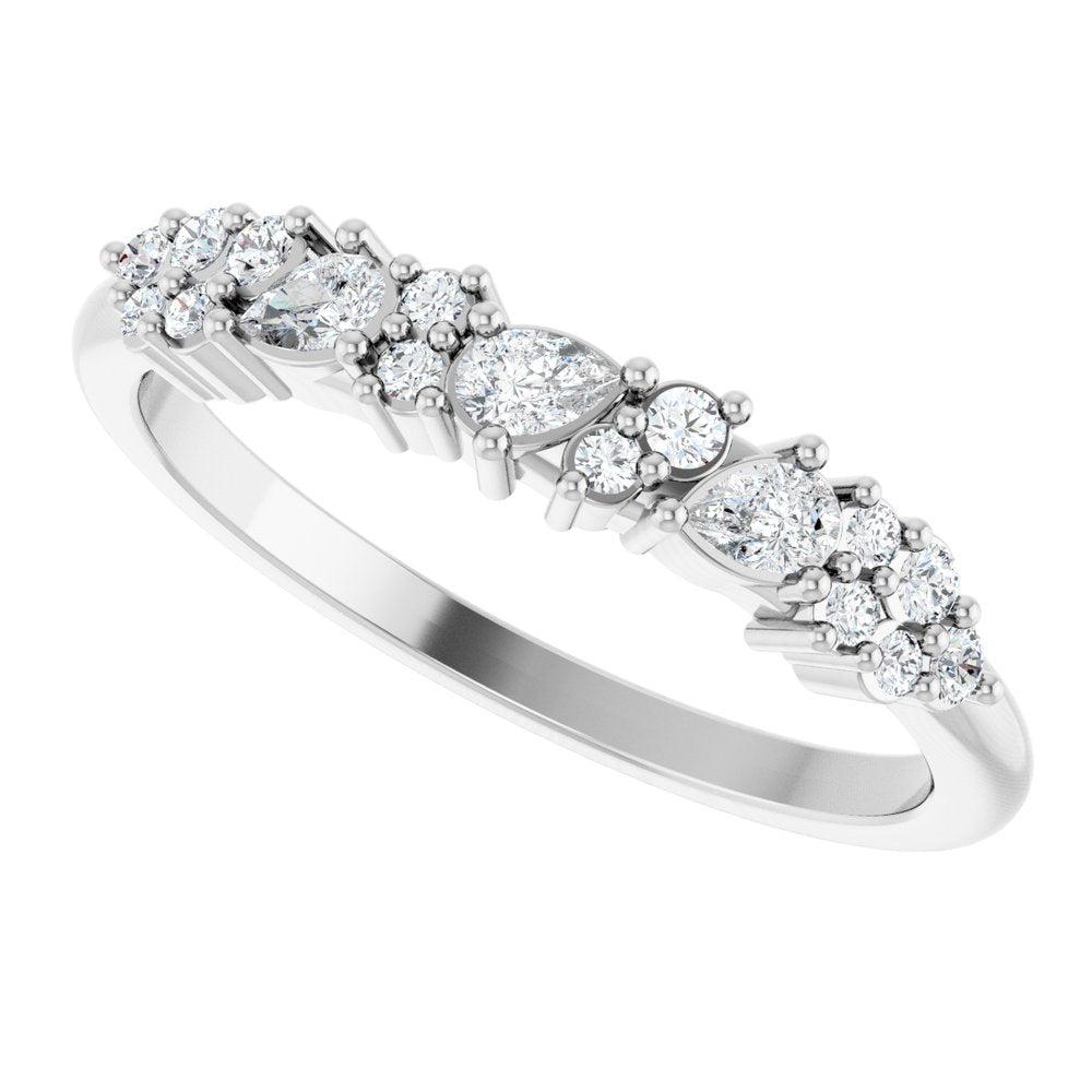 14K White 1/4 CTW Natural Diamond Anniversary Band