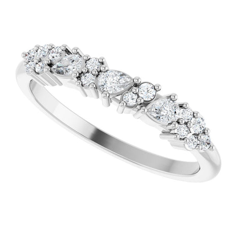 14K White 1/4 CTW Natural Diamond Anniversary Band