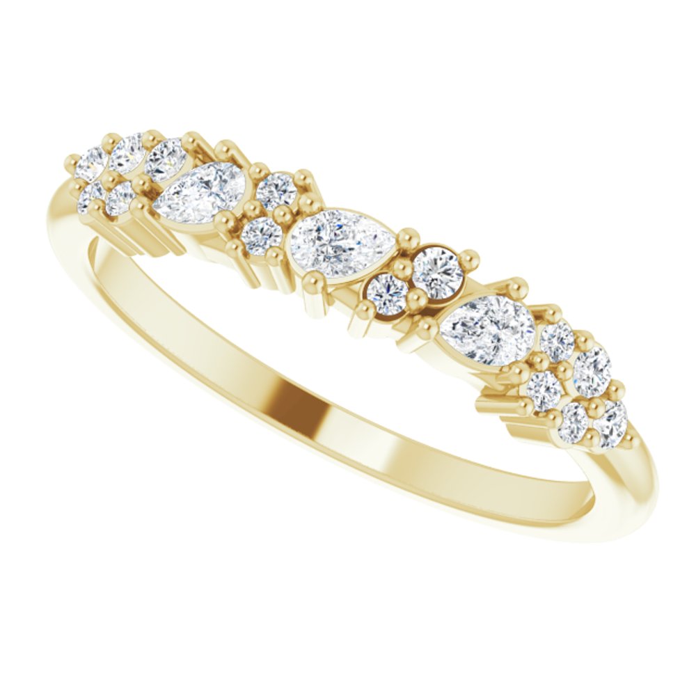 14K Yellow 1/4 CTW Lab-Grown Diamond Anniversary Band