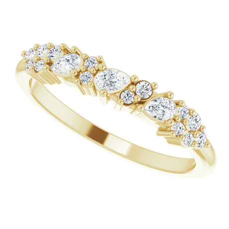 14K Yellow 1/4 CTW Lab-Grown Diamond Anniversary Band