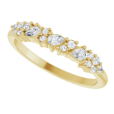 14K Yellow Gold 1/4 CTW Natural Diamond Anniversary Band