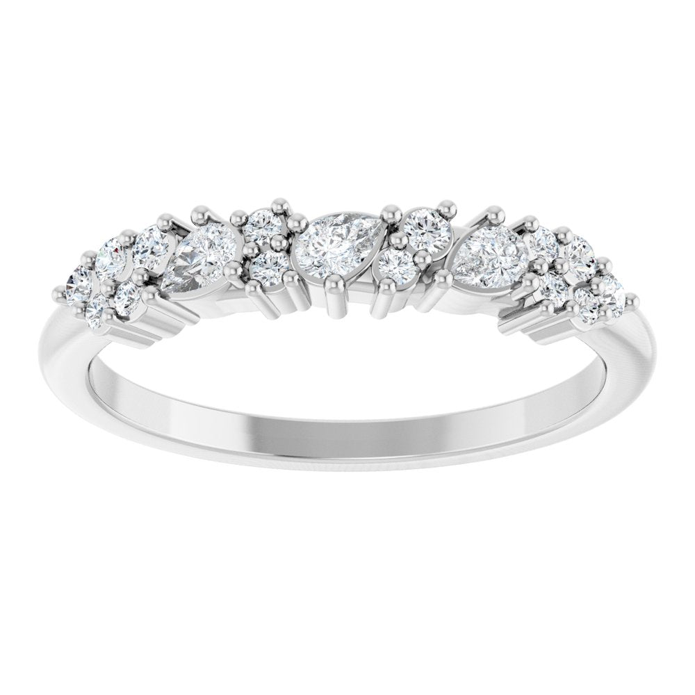 14K White 1/4 CTW Natural Diamond Anniversary Band