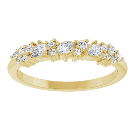 14K Yellow Gold 1/4 CTW Natural Diamond Anniversary Band