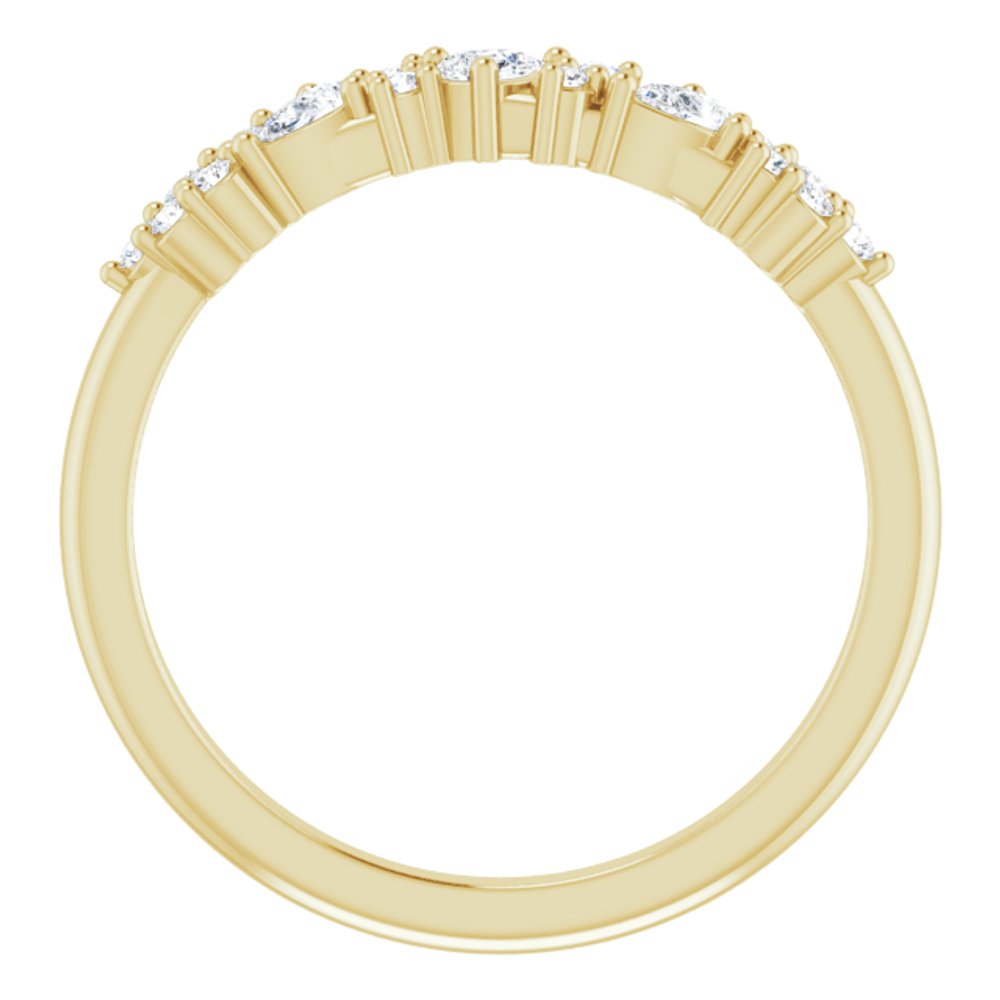 14K Yellow 1/4 CTW Lab-Grown Diamond Anniversary Band