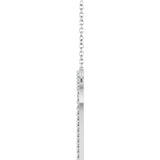 14K White 1/4 CTW Natural Diamond Heart 18" Necklace