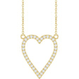 14K Yellow 1/4 CTW Natural Diamond Heart 18" Necklace