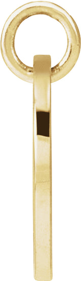 14K Yellow Gold Script Initial J Pendant
