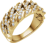 14K Yellow 3/4 CTW Natural Diamond Band