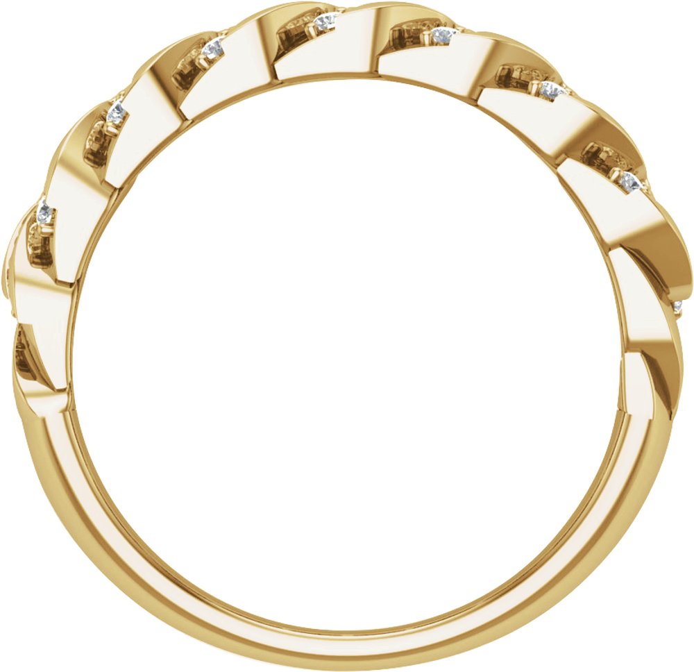 14K Yellow 3/4 CTW Natural Diamond Band