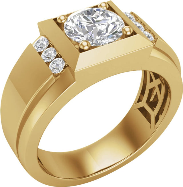 14K Yellow 1 3/4 CTW Lab-Grown Diamond Band