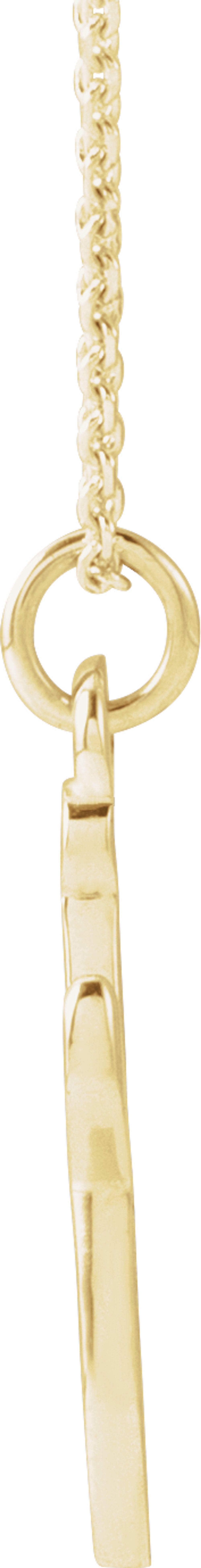 14K Yellow Gold Petite Initial J 16" Necklace