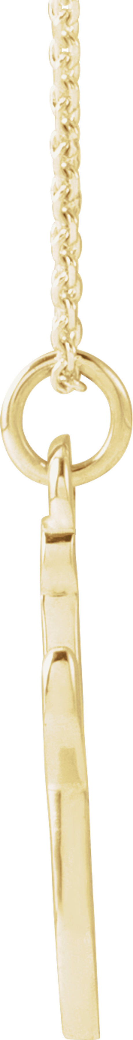 14K Yellow Gold Petite Initial J 16" Necklace