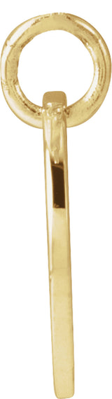 14K Yellow Gold Script Initial S Pendant