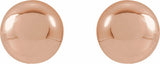 14K Rose Gold 8 mm Ball Earrings
