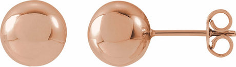 14K Rose Gold 8 mm Ball Earrings