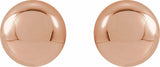 14K Rose Gold 6 mm Ball Earrings
